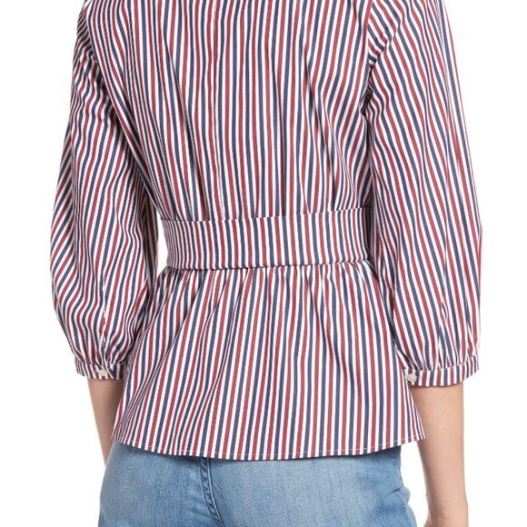 Halogen Belted Blouson Sleeve Blouse - Picture 2 of 4